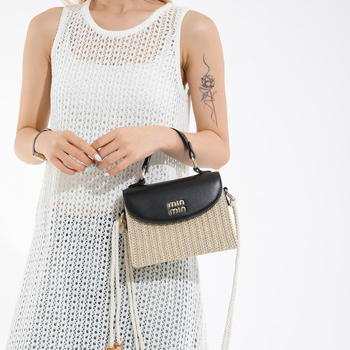 2026 Inspirovana slamena torba, svježa višebojna ženska torba za rame i crossbody