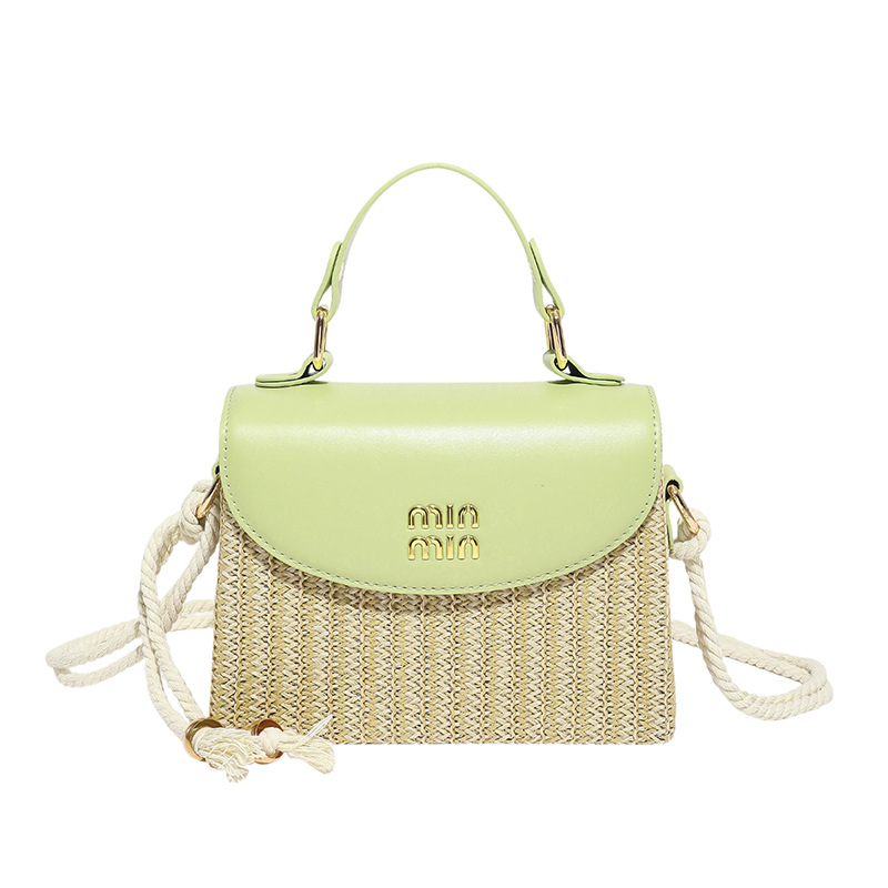 2026 Inspirovana slamena torba, svježa višebojna ženska torba za rame i crossbody