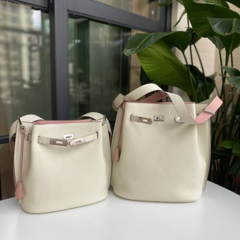 Kelly bucket torba od prvog sloja teleće kože sa širokom naramenicom, crossbody torba s kopčom, tote veličine, retro stil Zapada i Amerike