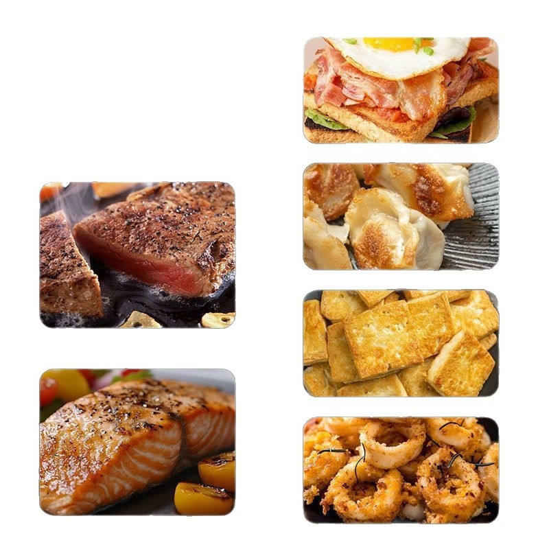 Tigaie plată japoneză, 26 cm, fontă neacoperită, pentru uz casnic, pentru fripturi și clătite