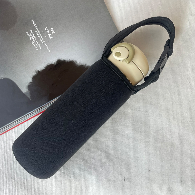 Husă izolantă din neopren pentru ceașcă de copii, cu model desen animat și curea crossbody – husă de protecție pentru pahar