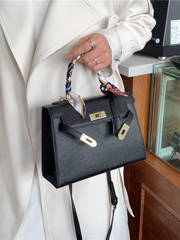 Ženska Kelly torba srednje veličine, crossbody i ručna torba, PU koža, zatvarač s mehanizmom zaključavanja, poliester podstava, pravokutnog oblika, za svakodnevnu upotrebu