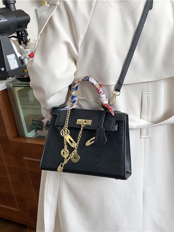 Ženska Kelly torba srednje veličine, crossbody i ručna torba, PU koža, zatvarač s mehanizmom zaključavanja, poliester podstava, pravokutnog oblika, za svakodnevnu upotrebu