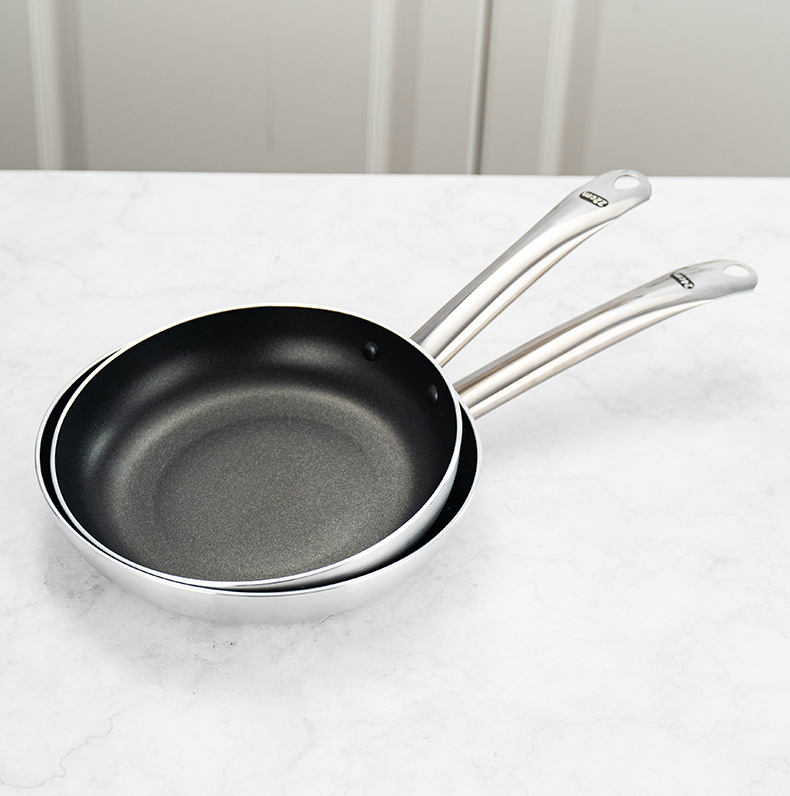 Tigaie plată antiaderentă din aluminiu, wok, pentru uz casnic, gătit fără fum