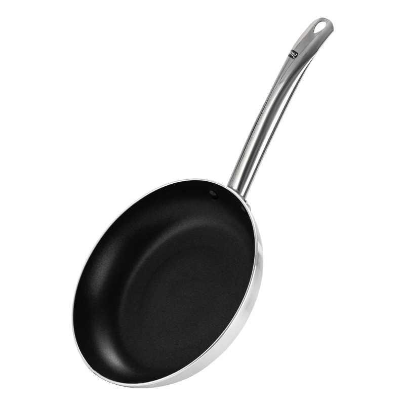 Tigaie plată antiaderentă din aluminiu, wok, pentru uz casnic, gătit fără fum