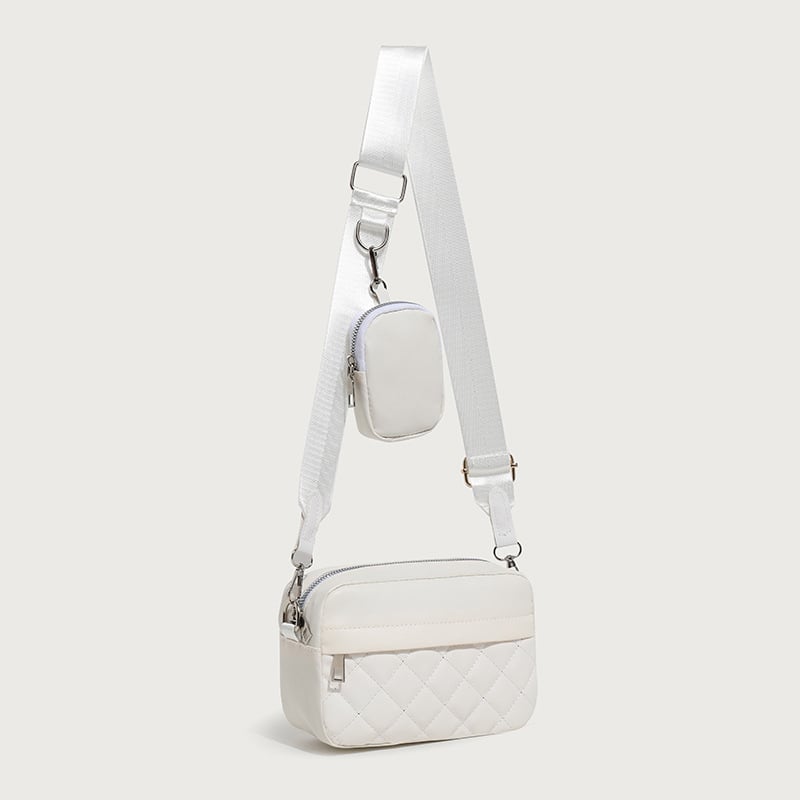 2025 nova modna ženska torbica preko ramena s jednostavnim izvezenim rombom, stil crossbody