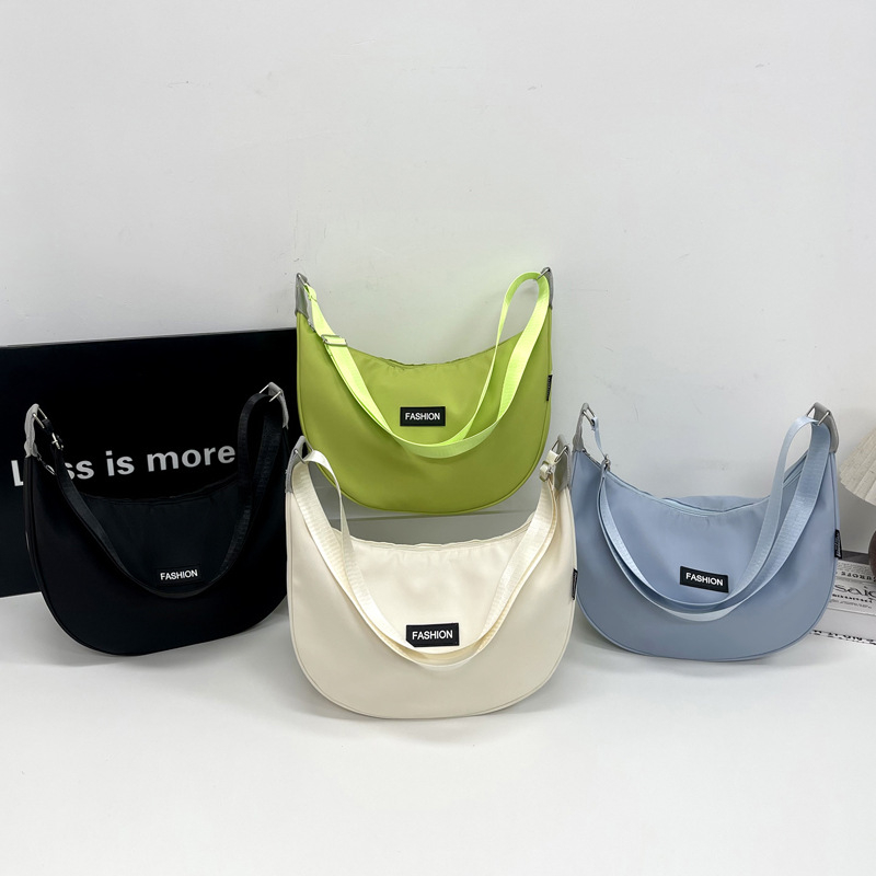 Ženska crossbody torba u obliku dumplinga – moderan retro stil, svakodnevna platnena torba za studentice
