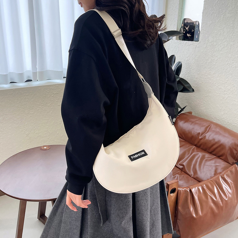 Ženska crossbody torba u obliku dumplinga – moderan retro stil, svakodnevna platnena torba za studentice