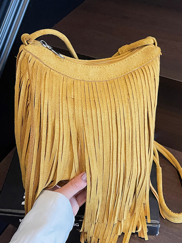 2025 mat torbica za rame za žene — crossbody, koža-velur retro stil, europsko-američki dizajn