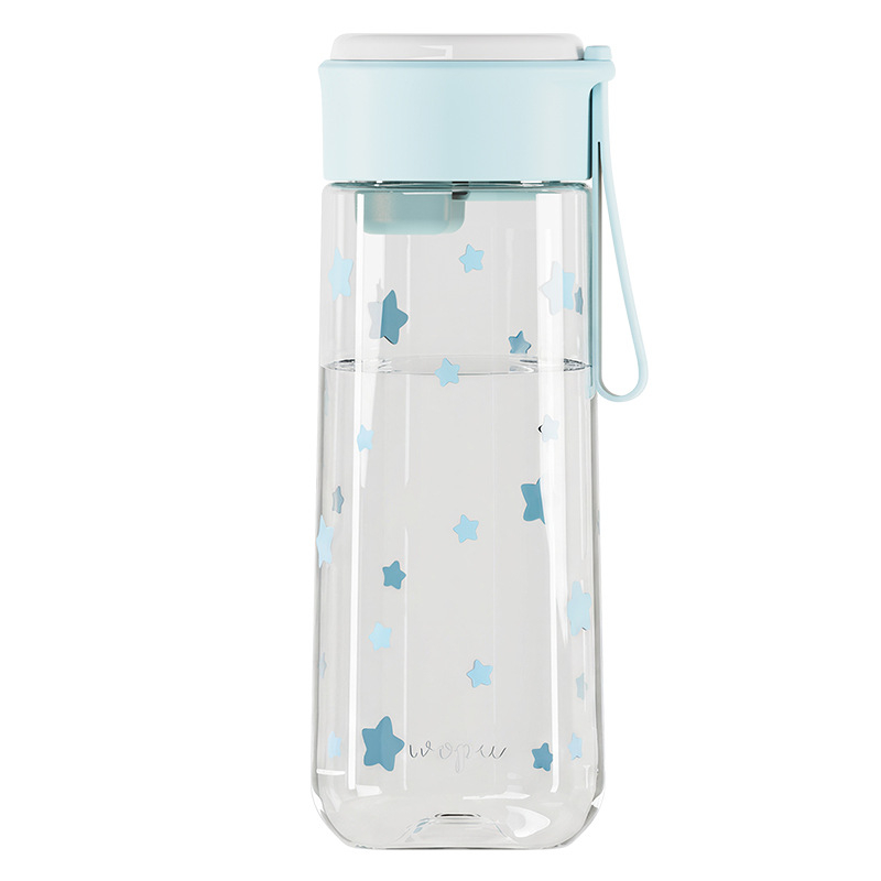 Pahar Tritan portabil de vară pentru apă, pentru fete, design minimalist, plastic, capacitate mare pentru studenți, rezistent la temperaturi înalte pentru ceai