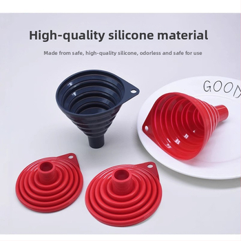 Pâlnie din silicon de grad alimentar, pliabilă, unelte de bucătărie portabile pentru distribuția lichidelor