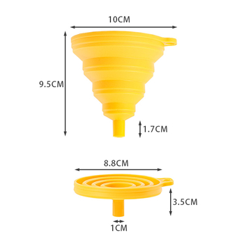Pâlnie din silicon pliabilă și telescopică, pentru turnarea uleiului și a vinului, de calitate alimentară