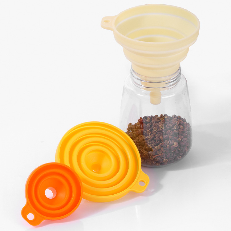 Pâlnie din silicon pliabilă și telescopică, pentru turnarea uleiului și a vinului, de calitate alimentară