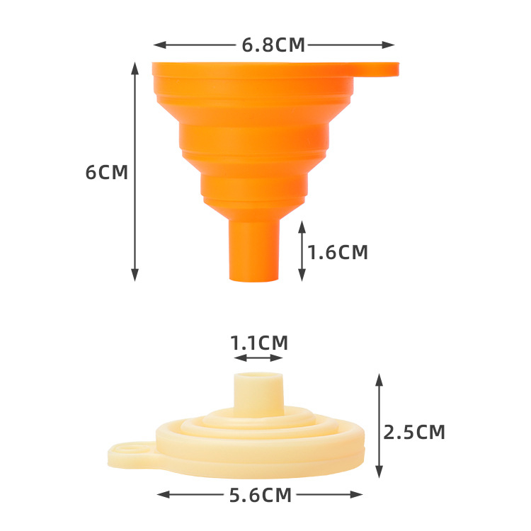 Pâlnie din silicon pliabilă și telescopică, pentru turnarea uleiului și a vinului, de calitate alimentară
