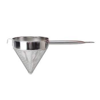 Filtru conic din oțel inoxidabil cu plasă, filtru manual pentru reziduurile de ulei, mâner anti alunecare și cârlig