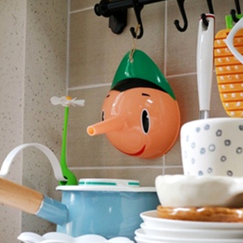 Pâlnie de bucătărie din plastic, în stil nordic, nas lung inspirat Pinocchio, dozator de ulei, cu două diametre