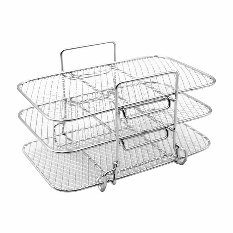 Suport grill detașabil cu trei niveluri pentru friteuza cu aer, raft pentru aburi, oțel inoxidabil 304
