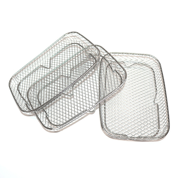 Raft dreptunghiular din oțel inoxidabil, trei niveluri pentru friteuză cu aer – 304, plasă grill, aburire, uscare, stivuire