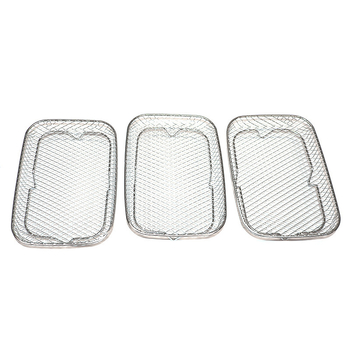 Raft dreptunghiular din oțel inoxidabil, trei niveluri pentru friteuză cu aer – 304, plasă grill, aburire, uscare, stivuire