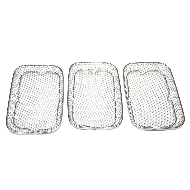 Raft dreptunghiular din oțel inoxidabil, trei niveluri pentru friteuză cu aer – 304, plasă grill, aburire, uscare, stivuire