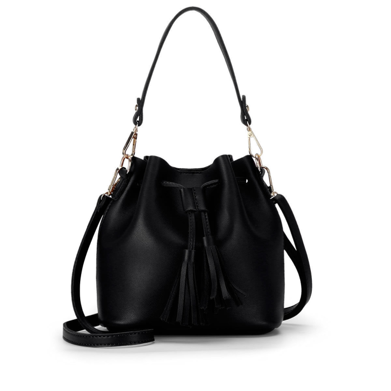 Ženska PU torbica, bucket bag u korejskom stilu, s resicama, s jednom naramenicom, novi model 2026