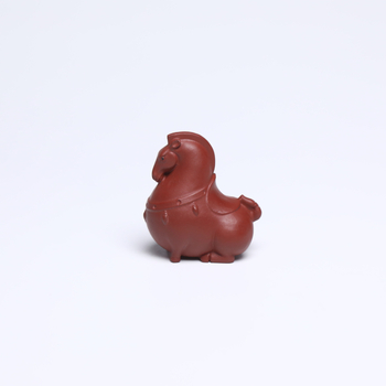 Tea pet din lut purpuriu Yixing — mic cal Tang, cal zodiac, statuetă realistă, accesoriu creativ pentru masa de ceai, pentru vizionare și întreținere.