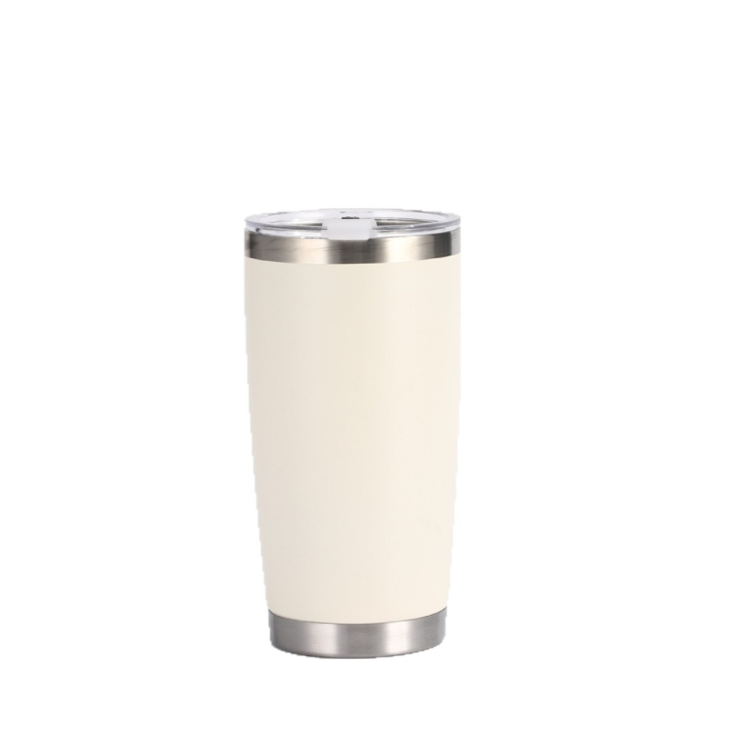 Cană pentru mașină 20oz, acoperire prin pulverizare, termos din oțel inoxidabil 304, capacitate mare, portabilă
