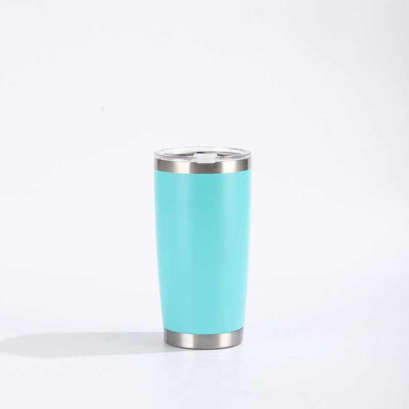 Cană pentru mașină 20oz, acoperire prin pulverizare, termos din oțel inoxidabil 304, capacitate mare, portabilă