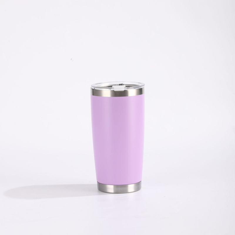 Cană pentru mașină 20oz, acoperire prin pulverizare, termos din oțel inoxidabil 304, capacitate mare, portabilă