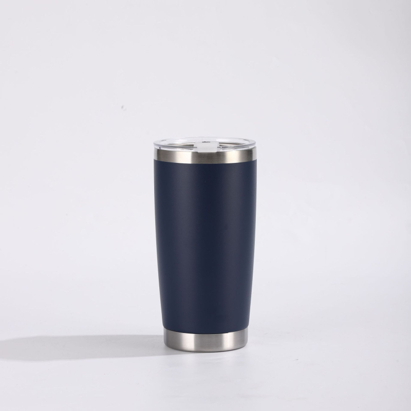 Cană pentru mașină 20oz, acoperire prin pulverizare, termos din oțel inoxidabil 304, capacitate mare, portabilă