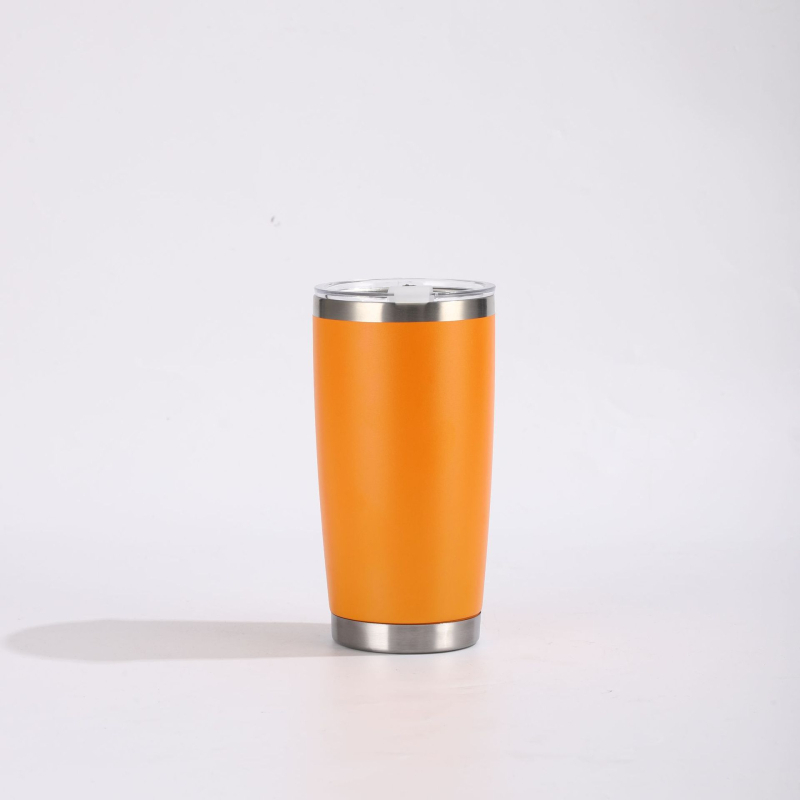 Cană pentru mașină 20oz, acoperire prin pulverizare, termos din oțel inoxidabil 304, capacitate mare, portabilă