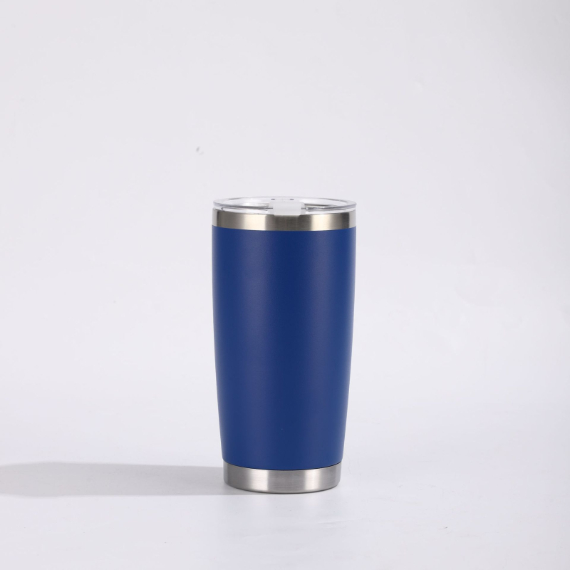 Cană pentru mașină 20oz, acoperire prin pulverizare, termos din oțel inoxidabil 304, capacitate mare, portabilă