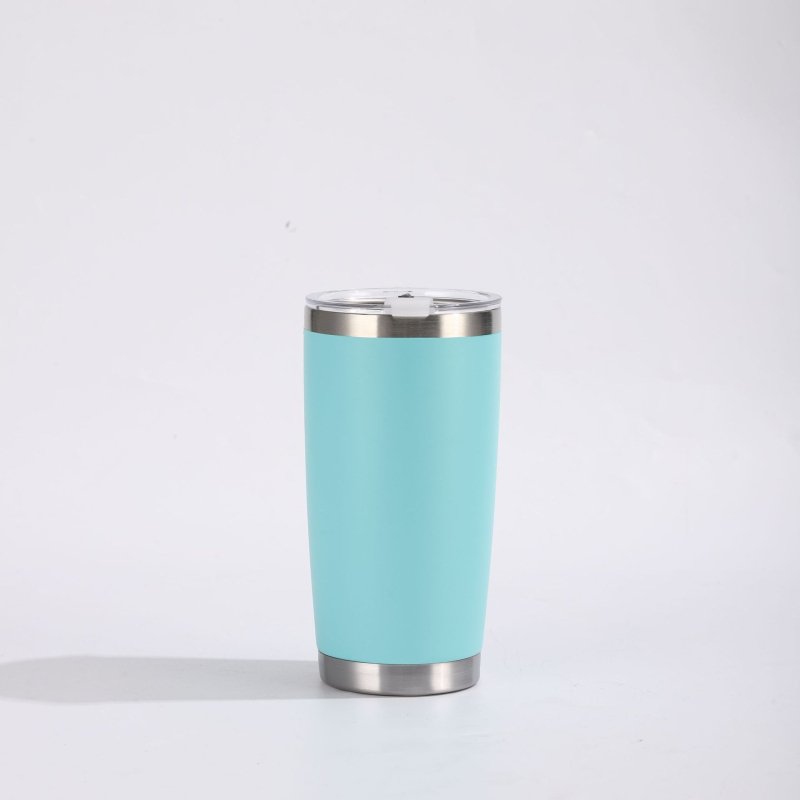 Cană pentru mașină 20oz, acoperire prin pulverizare, termos din oțel inoxidabil 304, capacitate mare, portabilă