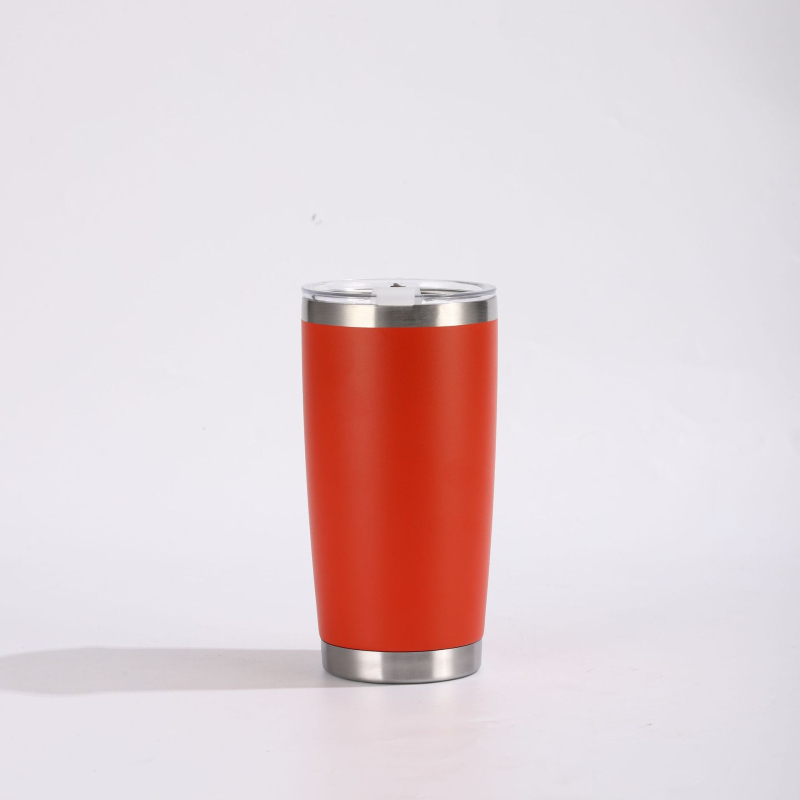Cană pentru mașină 20oz, acoperire prin pulverizare, termos din oțel inoxidabil 304, capacitate mare, portabilă