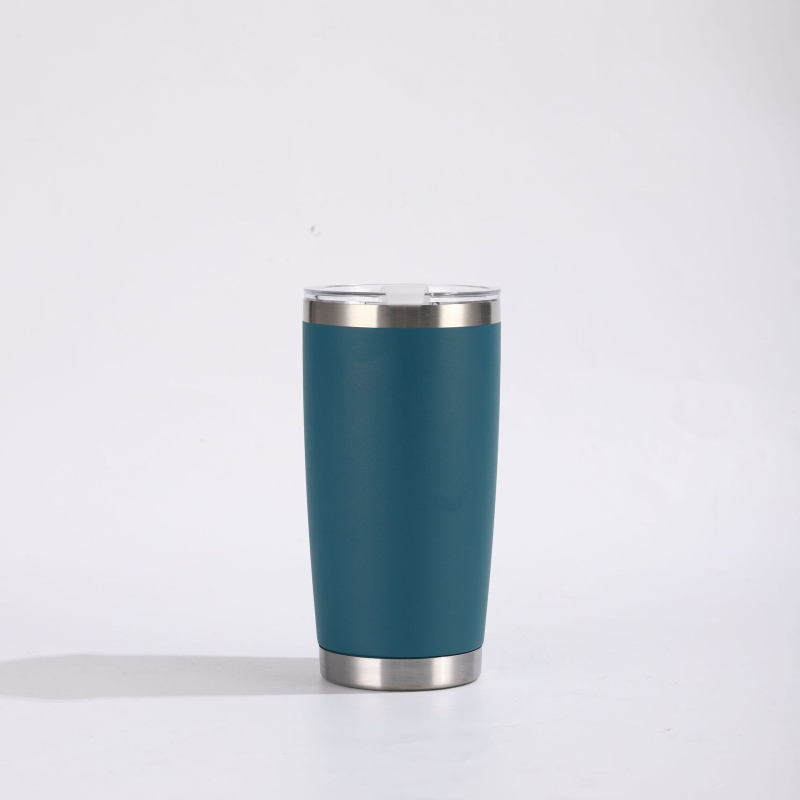 Cană pentru mașină 20oz, acoperire prin pulverizare, termos din oțel inoxidabil 304, capacitate mare, portabilă