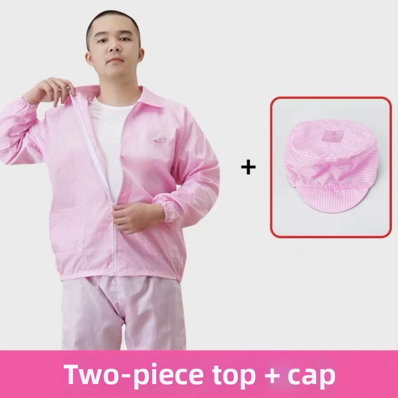 Antistatické pracovné oblečenie pre elektronickú výrobu – pánsky dvojdielny set s ochranou proti prachu a statickému náboju