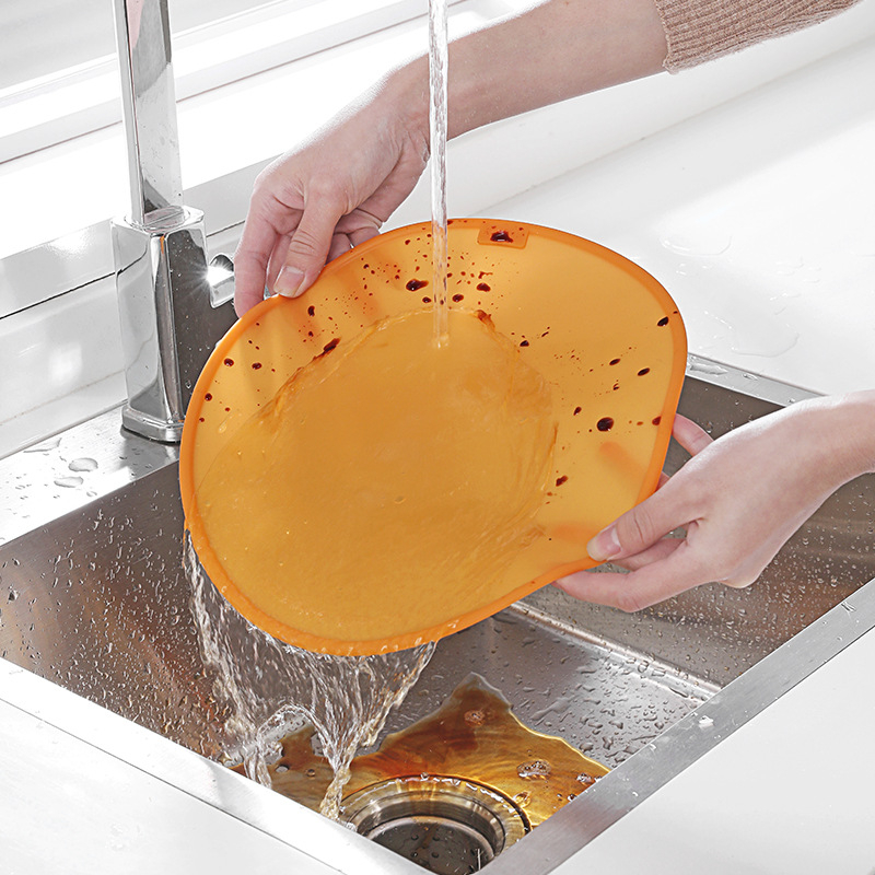 Covoraș din silicon stil japonez pentru izolație termică a vaselor și farfuriilor, rezistent la temperaturi înalte, anti-murdărire, formă circulară, dimensiune mare
