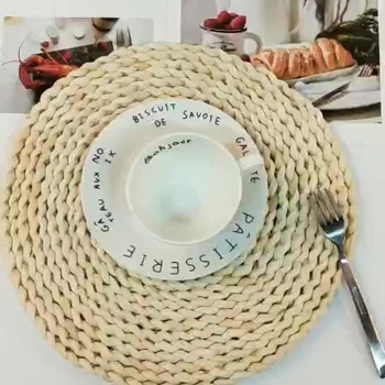 Covoraș Japonez pentru ceai și masă, din înveliș natural de porumb, țesut manual, izolat termic și rezistent la căldură, potrivit ca suport pentru oală, farfurie și ceașcă