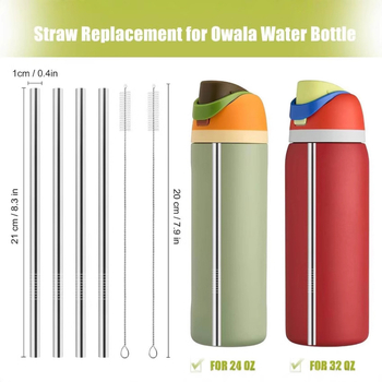 Metalna slamka za zamjenu promjera 10 mm za Owala bocu vode, 24 oz / 32 oz, 304 nehrđajući čelik