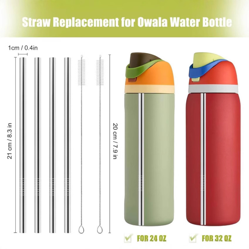 Metalna slamka za zamjenu promjera 10 mm za Owala bocu vode, 24 oz / 32 oz, 304 nehrđajući čelik