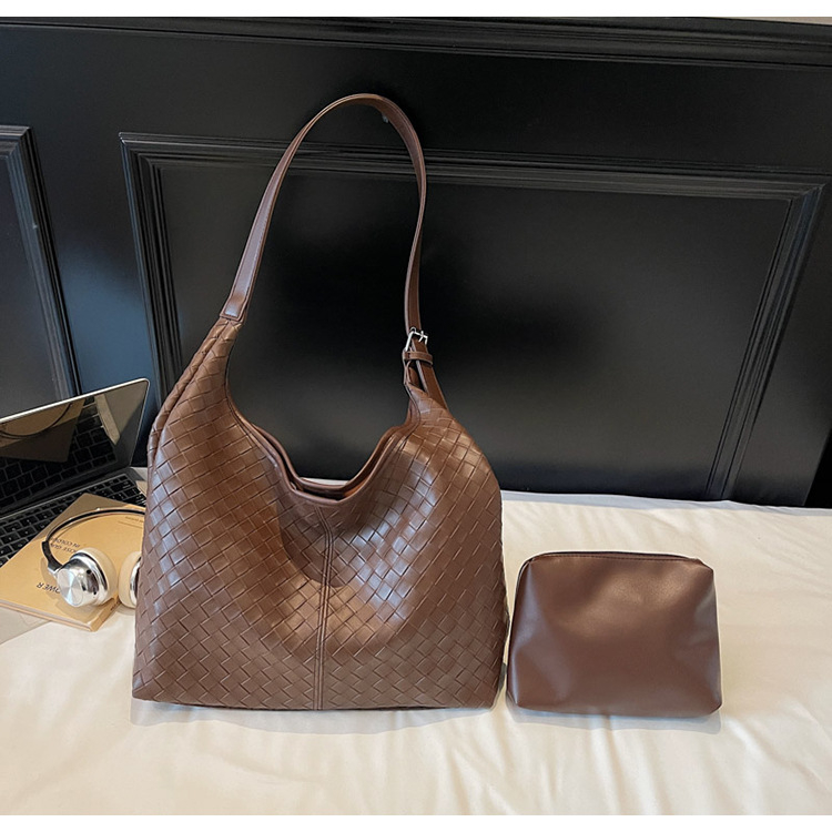PU tkanina ženska torba, velika kapaciteta, svakodnevni retro stil, tote torba s remenom za rame