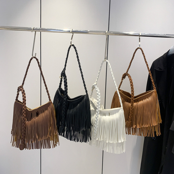 Ženska torbica s resom, jednobojna, moderna i prostrana, za svakodnevnu upotrebu – preko ramena ili crossbody