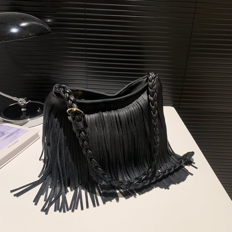 Ženska torbica s resom, jednobojna, moderna i prostrana, za svakodnevnu upotrebu – preko ramena ili crossbody