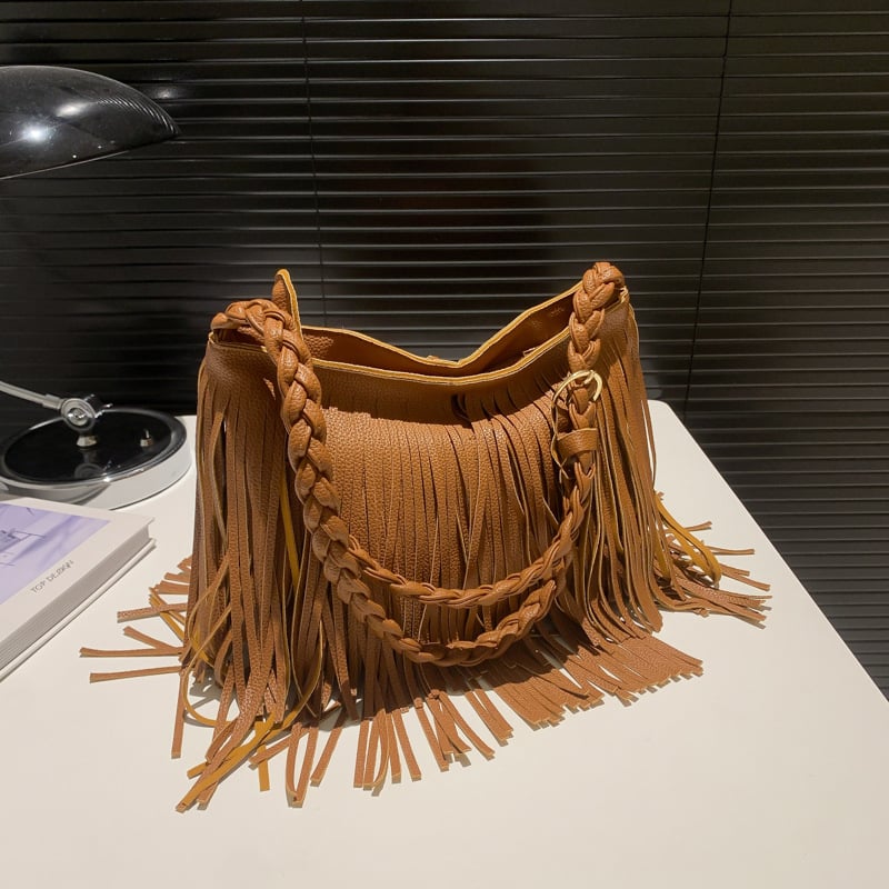 Ženska torbica s resom, jednobojna, moderna i prostrana, za svakodnevnu upotrebu – preko ramena ili crossbody