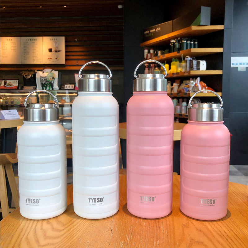 Termos din oțel inoxidabil, 1000 ml, portabil, design minimalist, unisex
