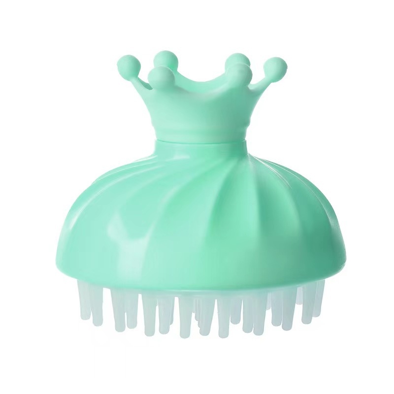 Perie Crown din silicon pentru baie, cu peri moi, perie de spălat bebeluți, minge de baie, masaj pentru nou-născuți și curățare