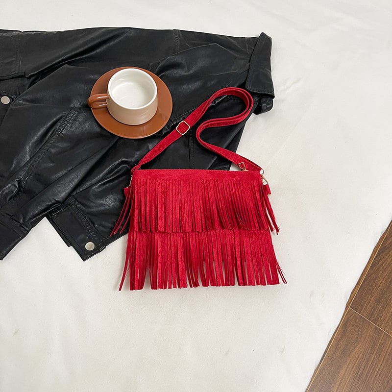 Boemska torba s resama, crossbody torba za žene, mala torbica za telefon, etno retro stil
