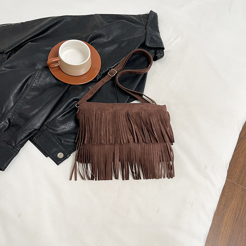 Boemska torba s resama, crossbody torba za žene, mala torbica za telefon, etno retro stil