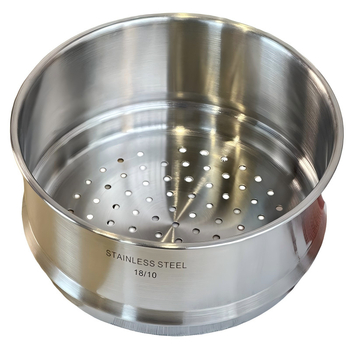 Coș de aburi din oțel inoxidabil 18/10, calitate alimentară, pentru bucătărie casnică, insert universal de aburi, pereți întăriți