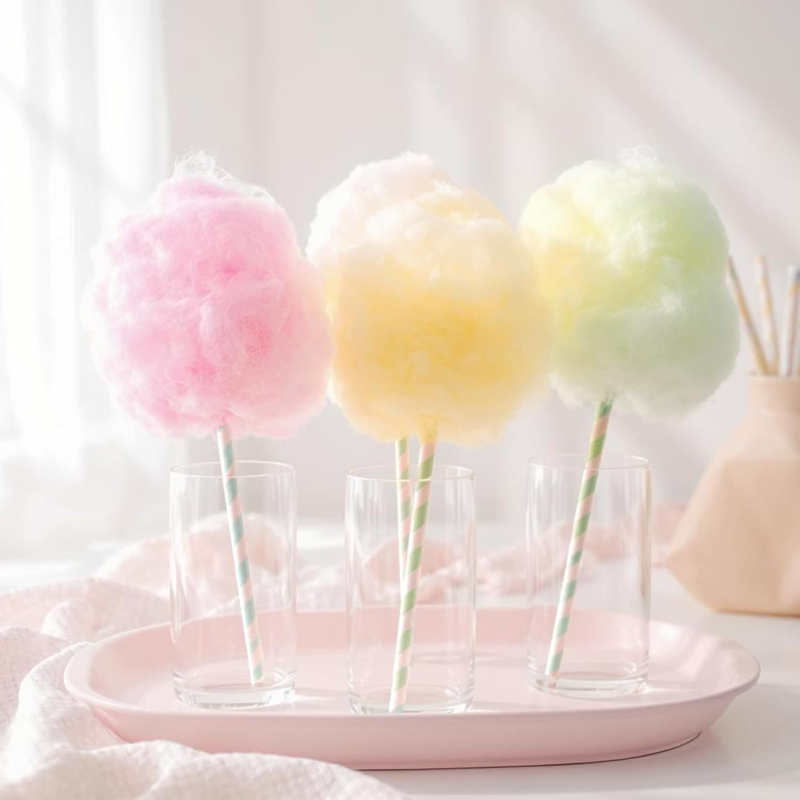 100-komadni paket papirnih slamki različitih boja, slamke s prugama i štapići za marshmallows
